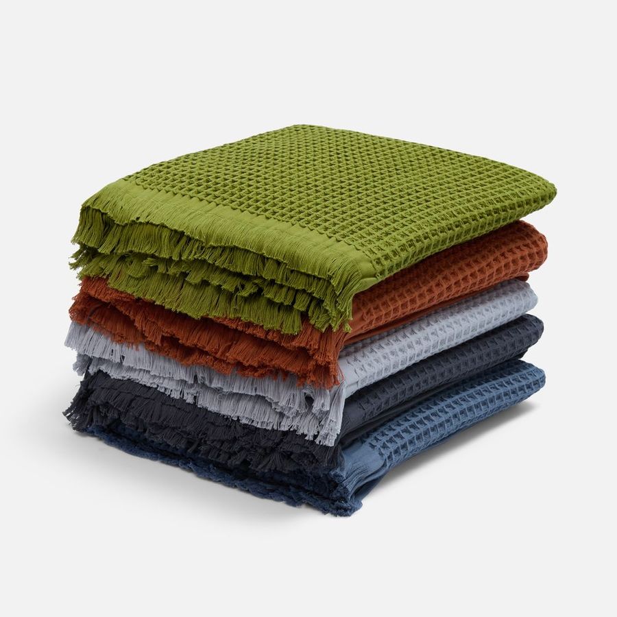 Плед вафельный Elenglect зеленый