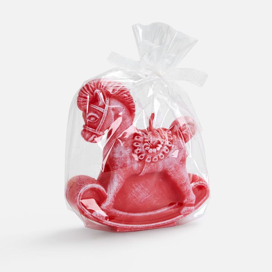 Свеча фигурная «Лошадка-качалка» красная