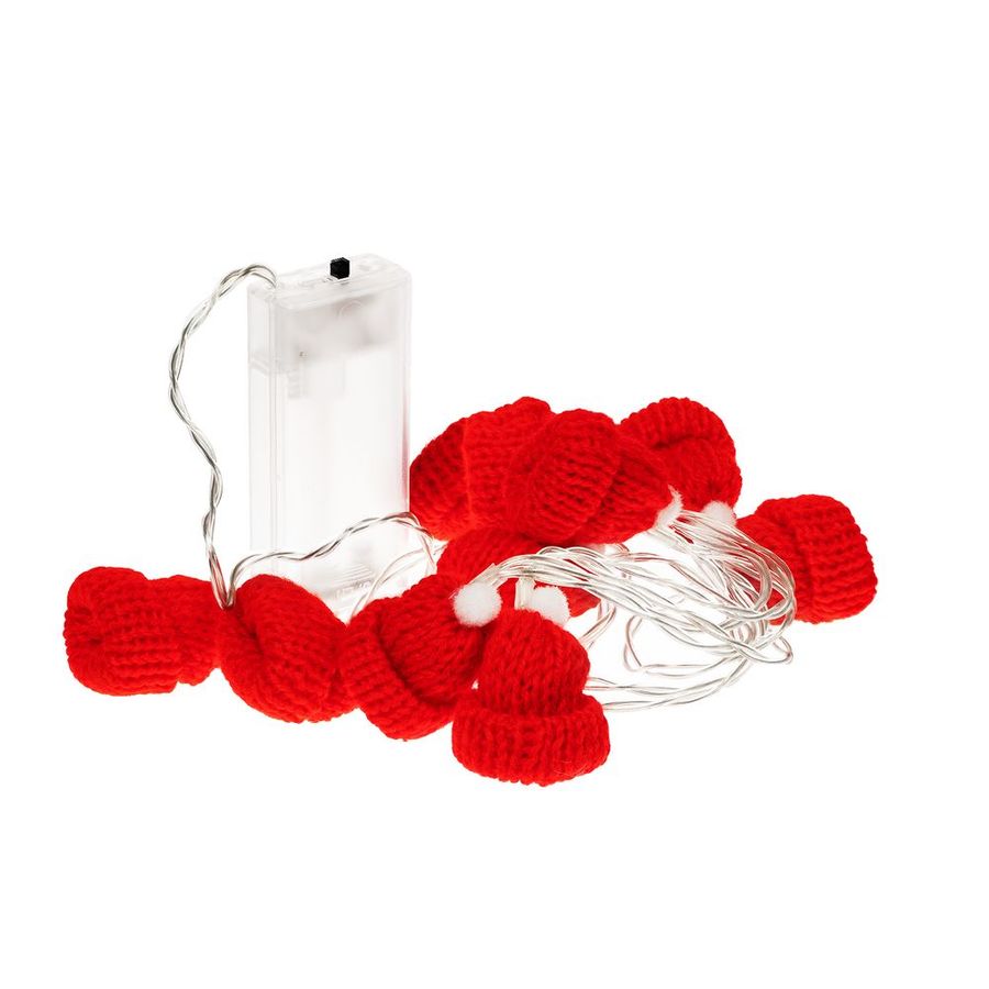 Гирлянда Cosy Poms красная