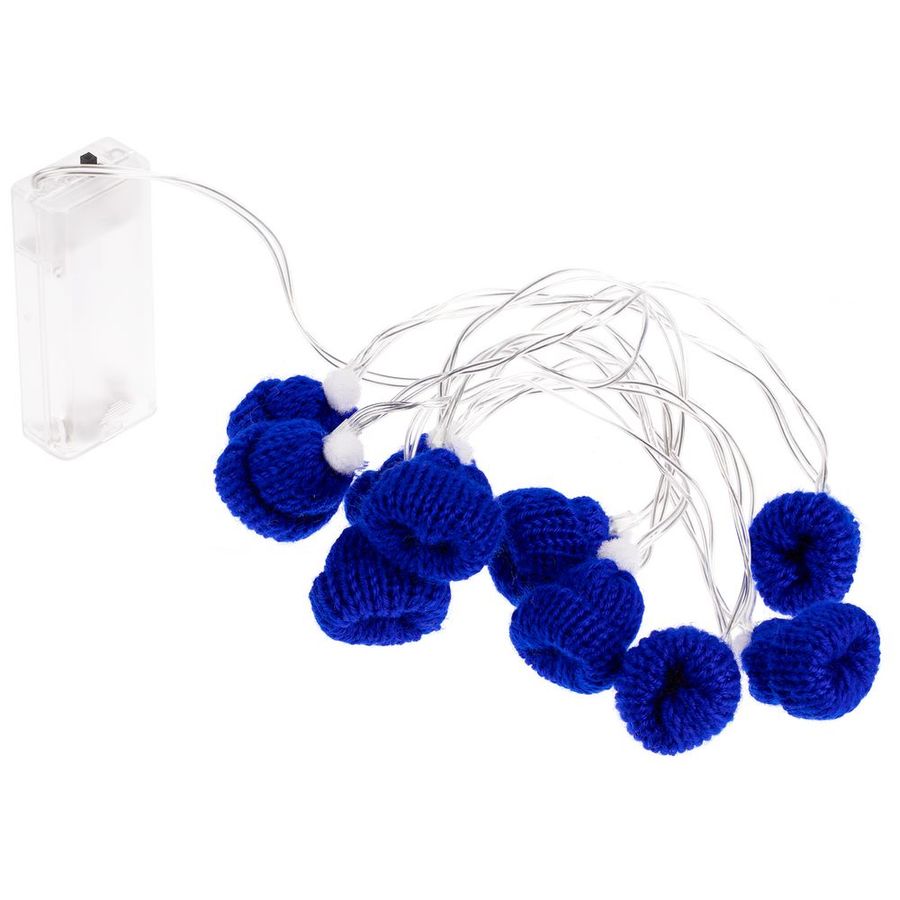 Гирлянда Cosy Poms синяя