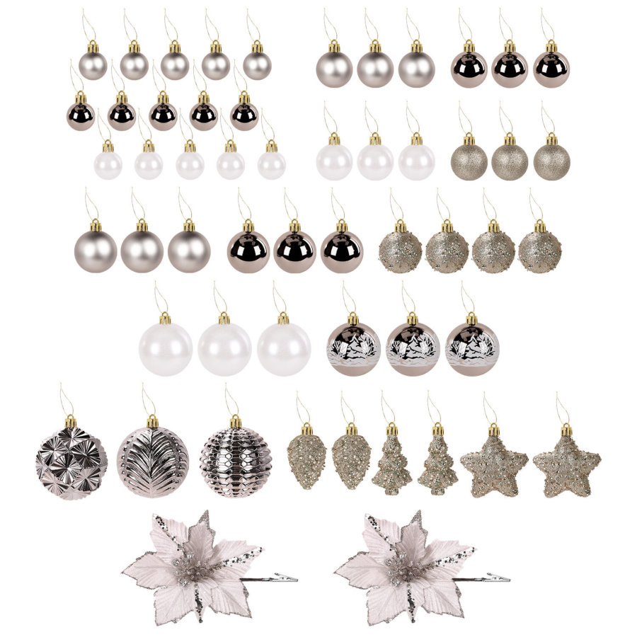 Шары елочные НАБОР 54 предмета