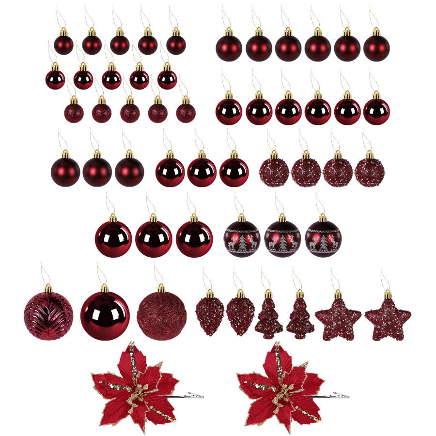 Шары елочные НАБОР 54 предмета