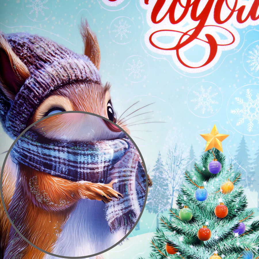 Наклейка для окон (1 штука) двусторонняя, 30х38 см, 