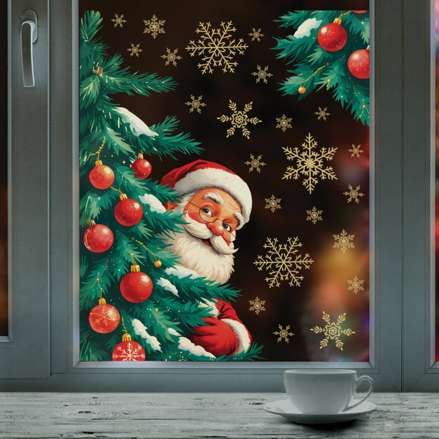 Наклейка для окон (1 штука) двусторонняя, 30х38 см, 