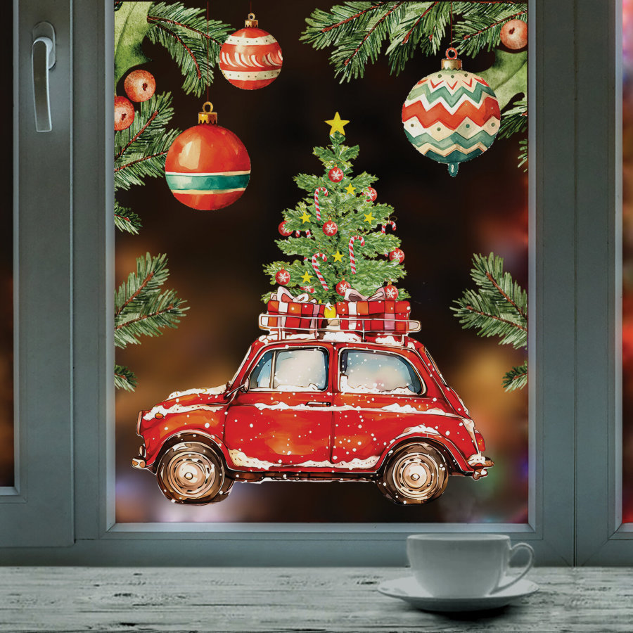 Наклейка для окон (1 штука) двусторонняя, 30х38 см, 