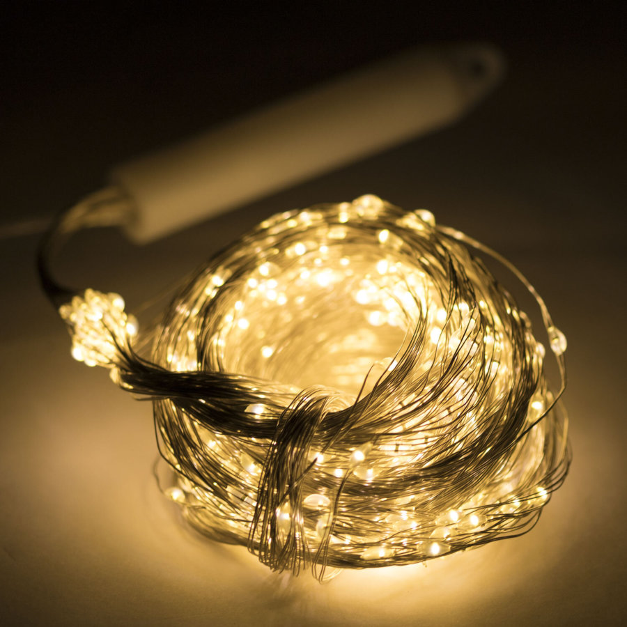 Электрогирлянда-конский хвост уличная, 3 м, 600 LED, тёплый белый, 220 V, контроллер, ЗОЛОТАЯ СКАЗКА