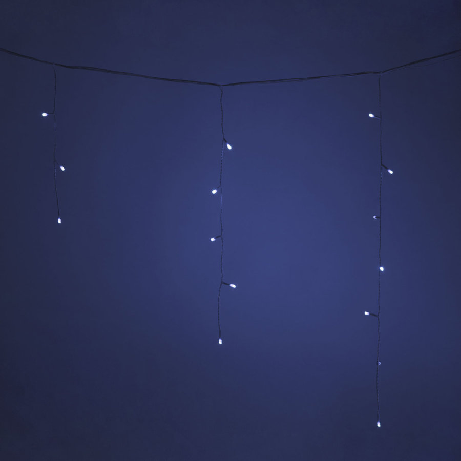 Электрогирлянда-бахрома уличная 25х0,7 м, 400 LED, холодный белый, 220 V, контроллер, ЗОЛОТАЯ СКАЗКА