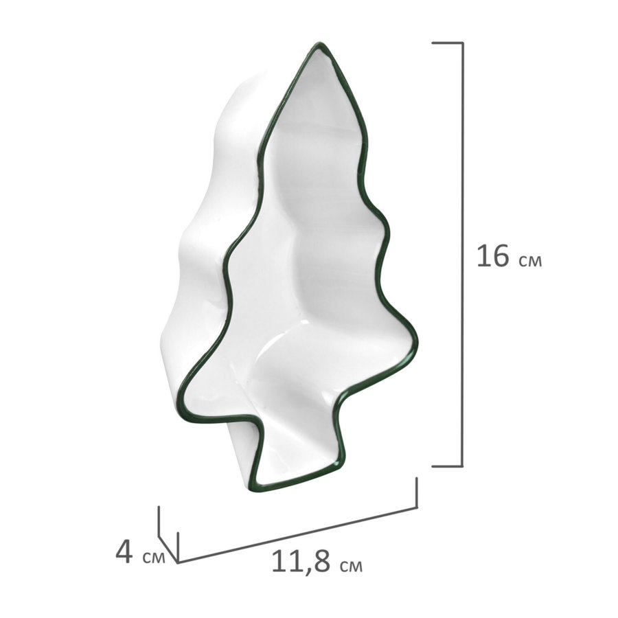 Тарелка сервировочная новогодняя 16х11,8х4 см,