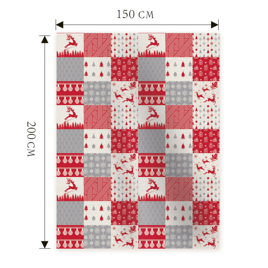 Плед новогодний 150х200 см, 