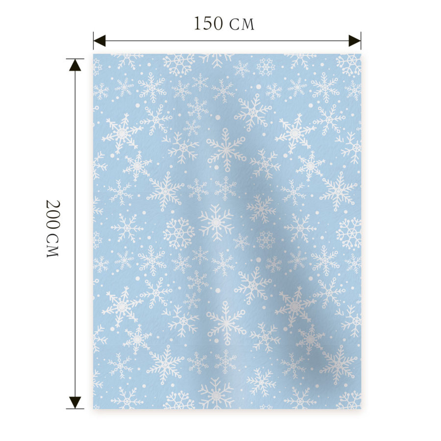 Плед новогодний, 150х200 см, 