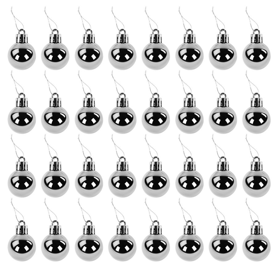 Шары ёлочные 32 шт., 2,5 см,