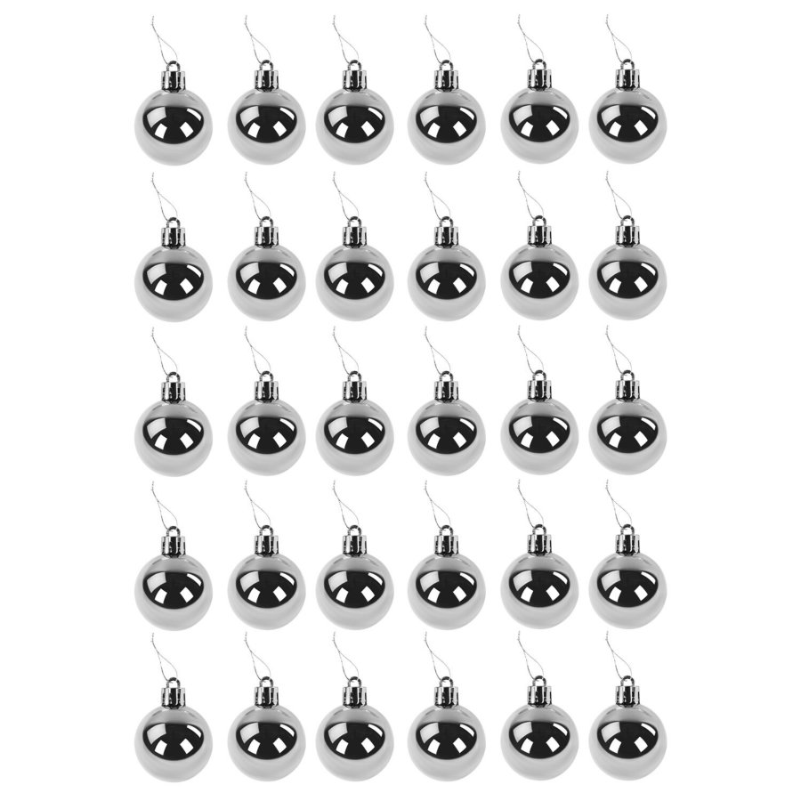 Шары ёлочные 30 шт., 4 см,