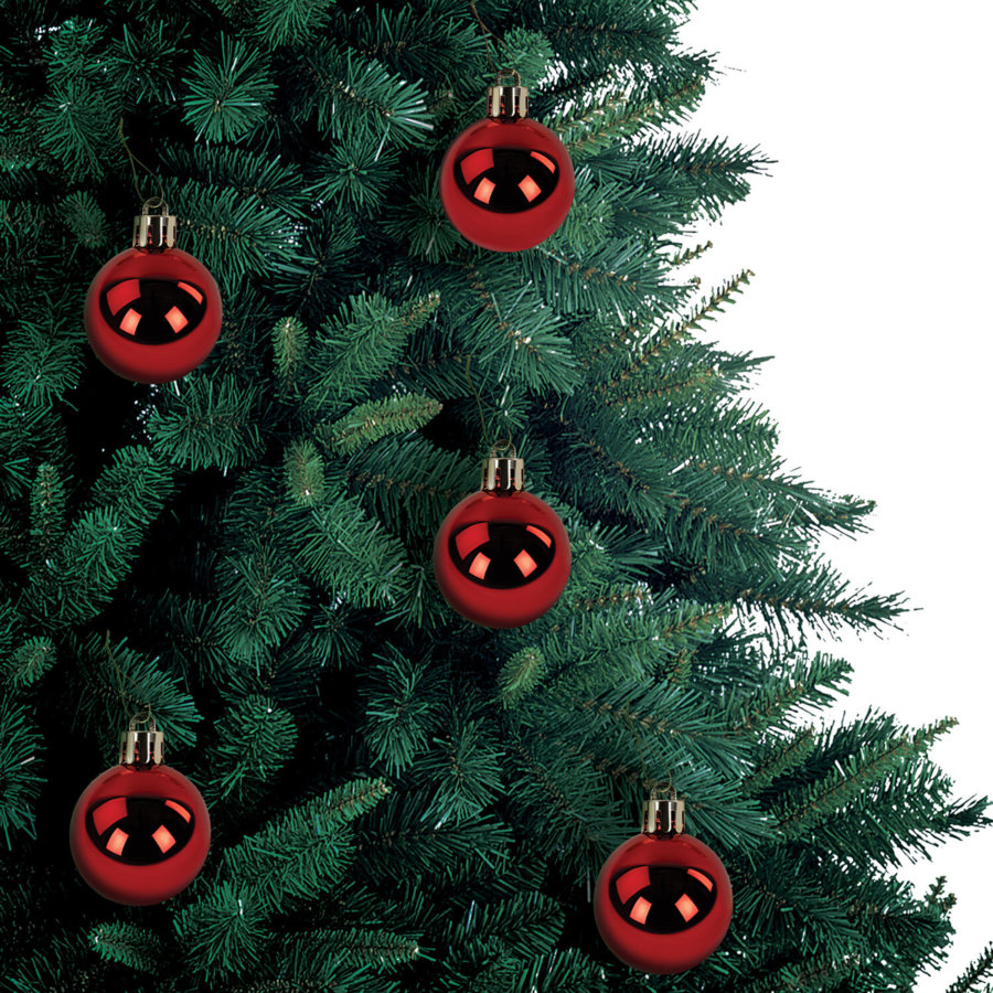 Шары ёлочные 30 шт., 4 см,