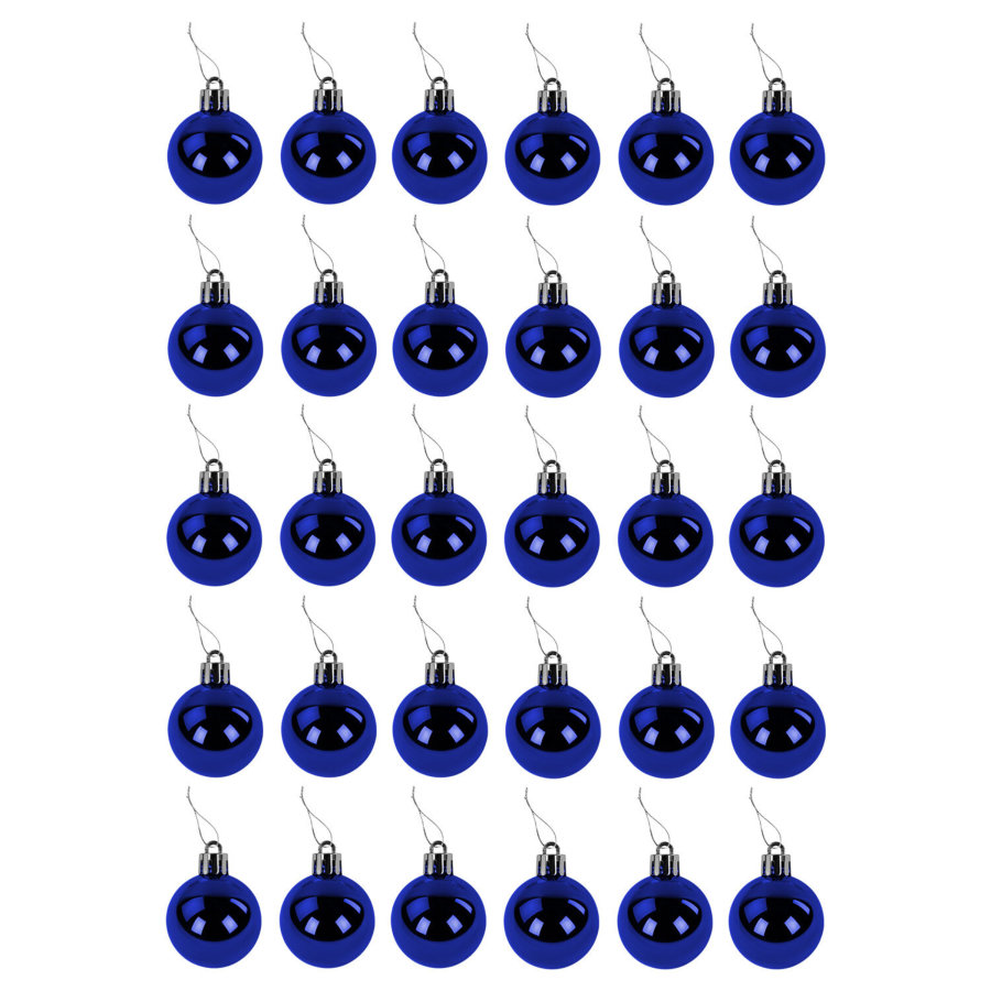 Шары ёлочные 30 шт., 4 см,