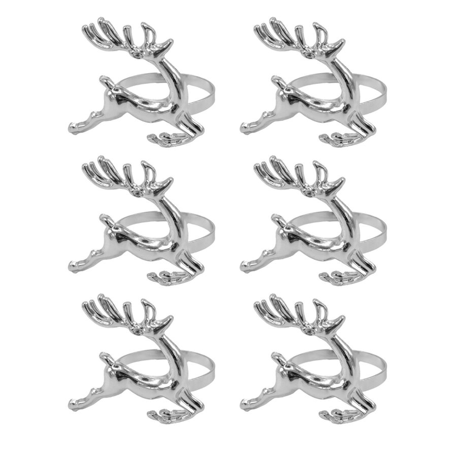 Кольца для салфеток новогодние, КОМПЛЕКТ 6 шт., 5,5 см, 