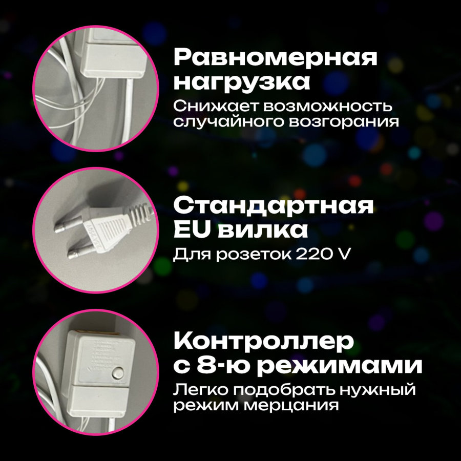 Электрогирлянда-нить комнатная