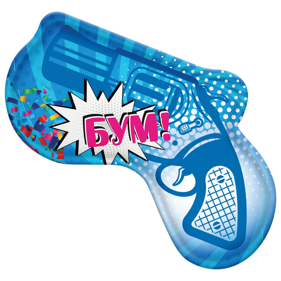 Хлопушка самонадувная КОМПЛЕКТ 10 штук 