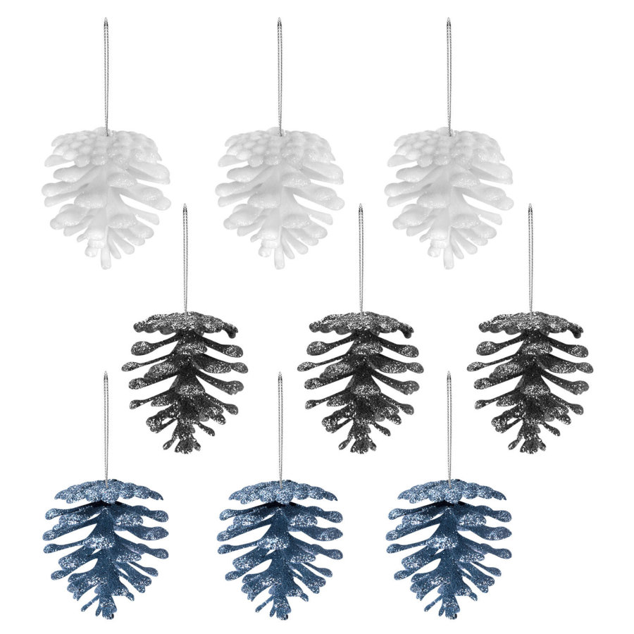 Украшение ёлочное 9 шт., 4 см, 