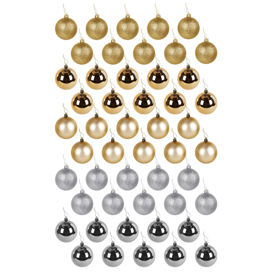 Шары елочные НАБОР 50 шт., 6 см,