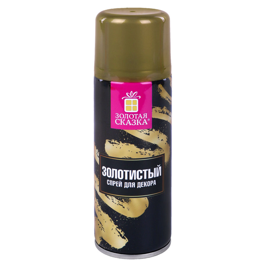 Спрей для декора ЗОЛОТИСТЫЙ, 250 мл, ЗОЛОТАЯ СКАЗКА