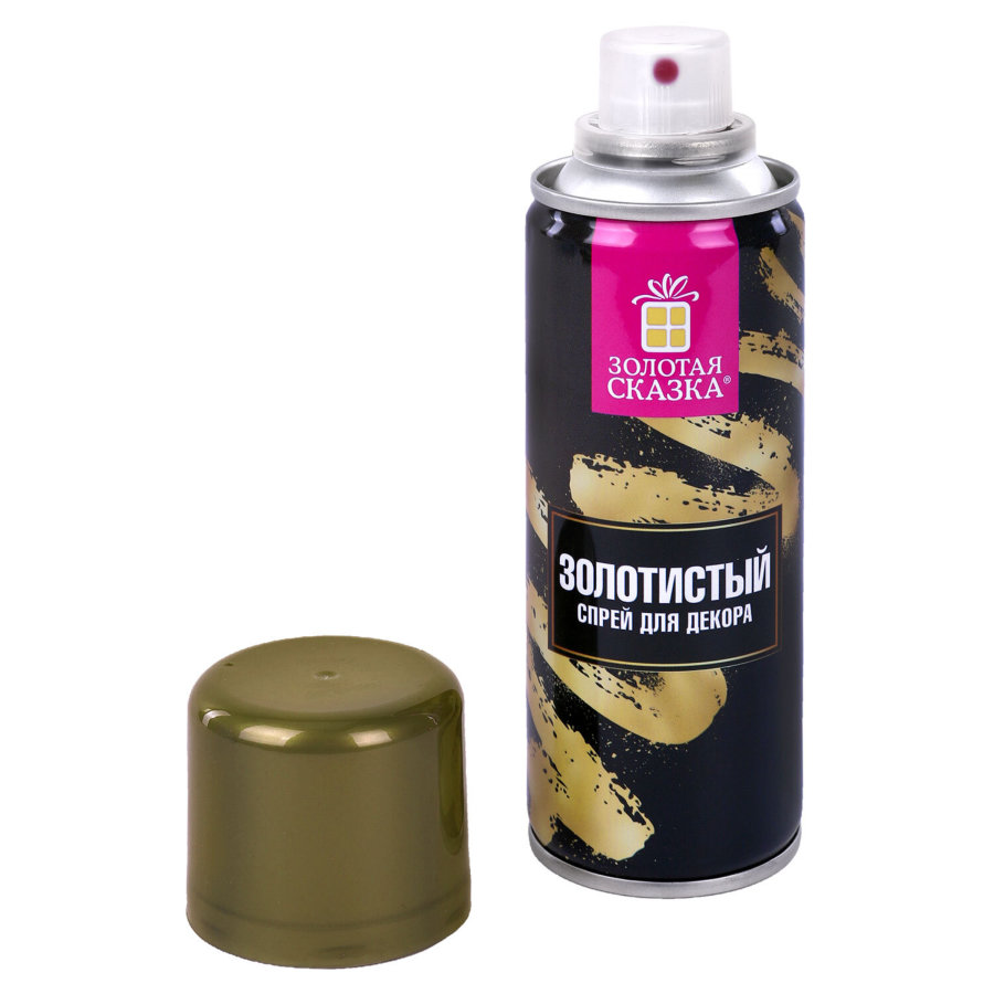 Спрей для декора ЗОЛОТИСТЫЙ, 250 мл, ЗОЛОТАЯ СКАЗКА