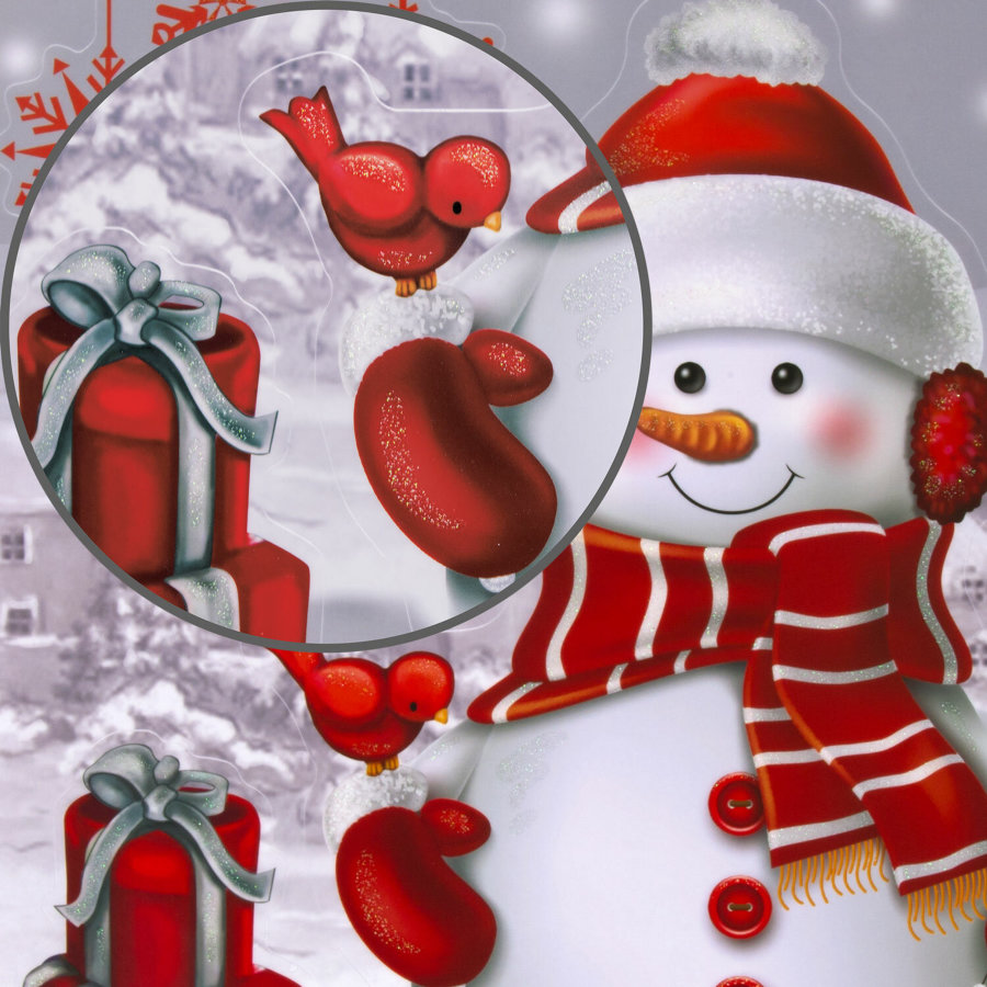 Наклейка для окон двусторонняя МНОГОРАЗОВАЯ 30х38 см, 