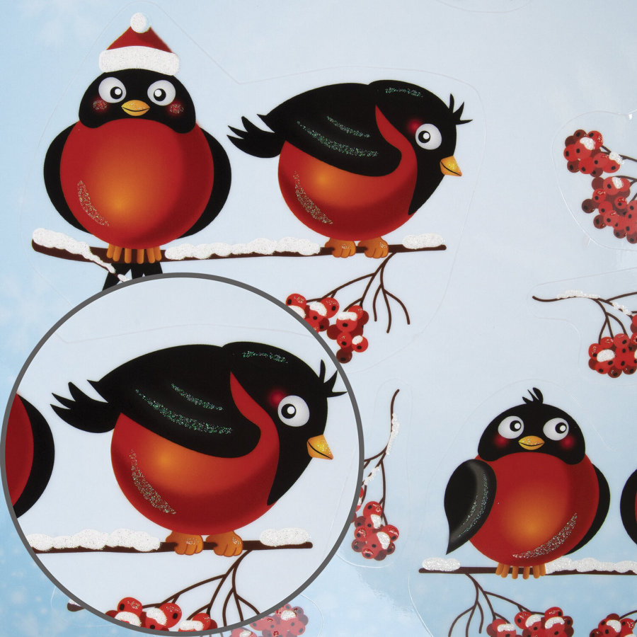 Наклейка для окон (1 штука) двусторонняя МНОГОРАЗОВАЯ 30х38 см, 