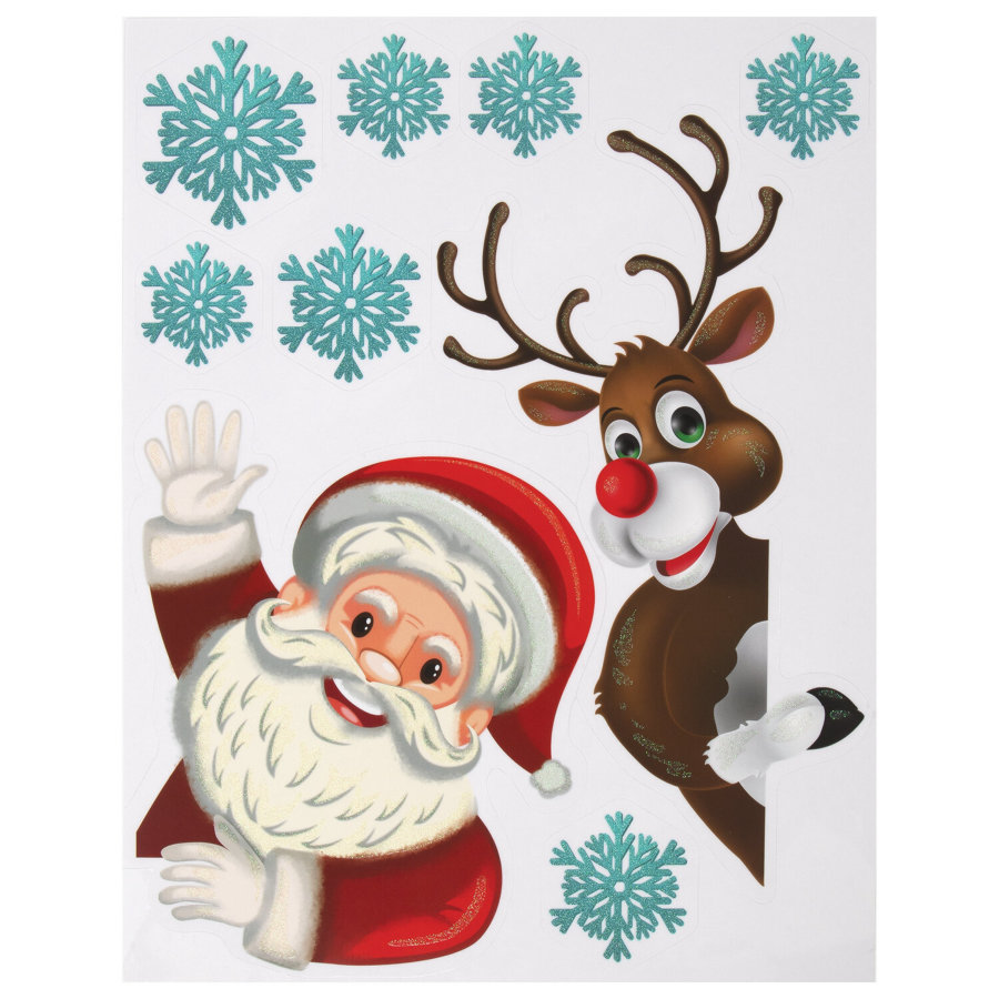 Наклейка для окон (1 штука) двусторонняя МНОГОРАЗОВАЯ 30х38 см, 