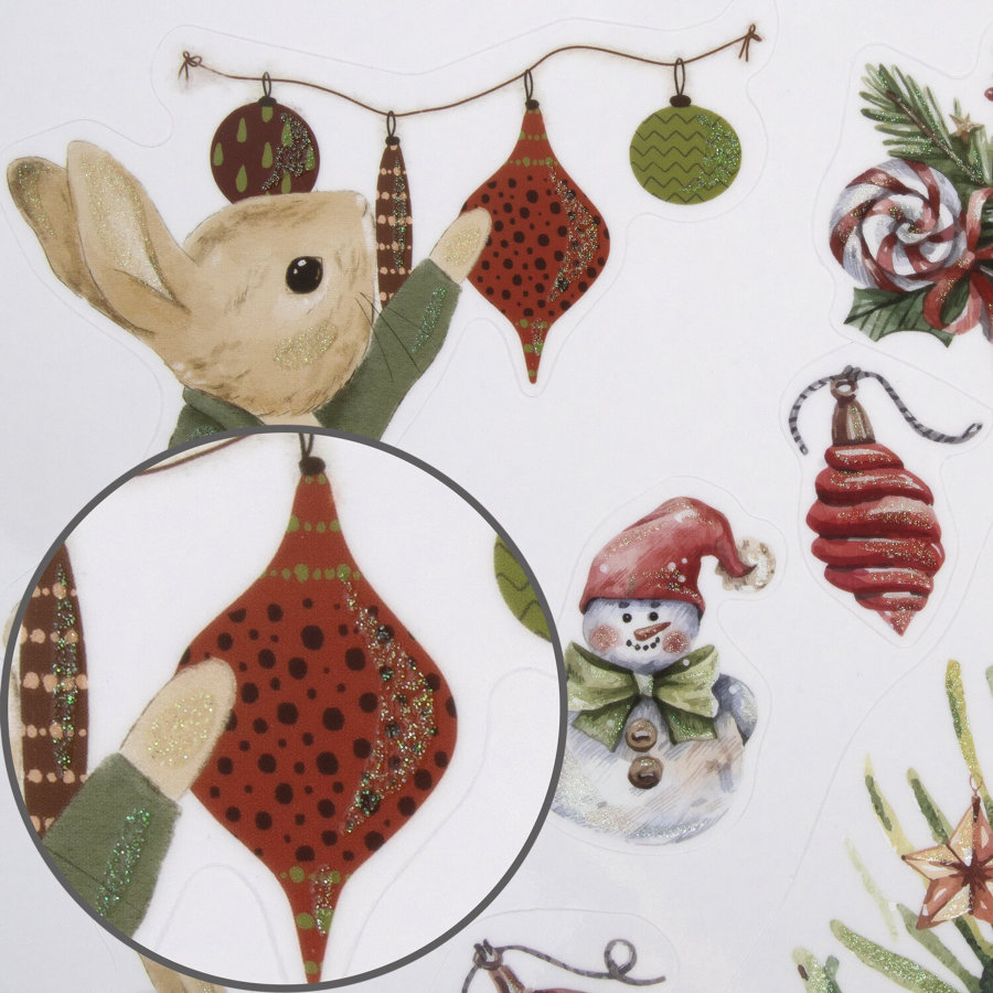 Наклейка для окон (1 штука) двусторонняя МНОГОРАЗОВАЯ 30х38 см, 