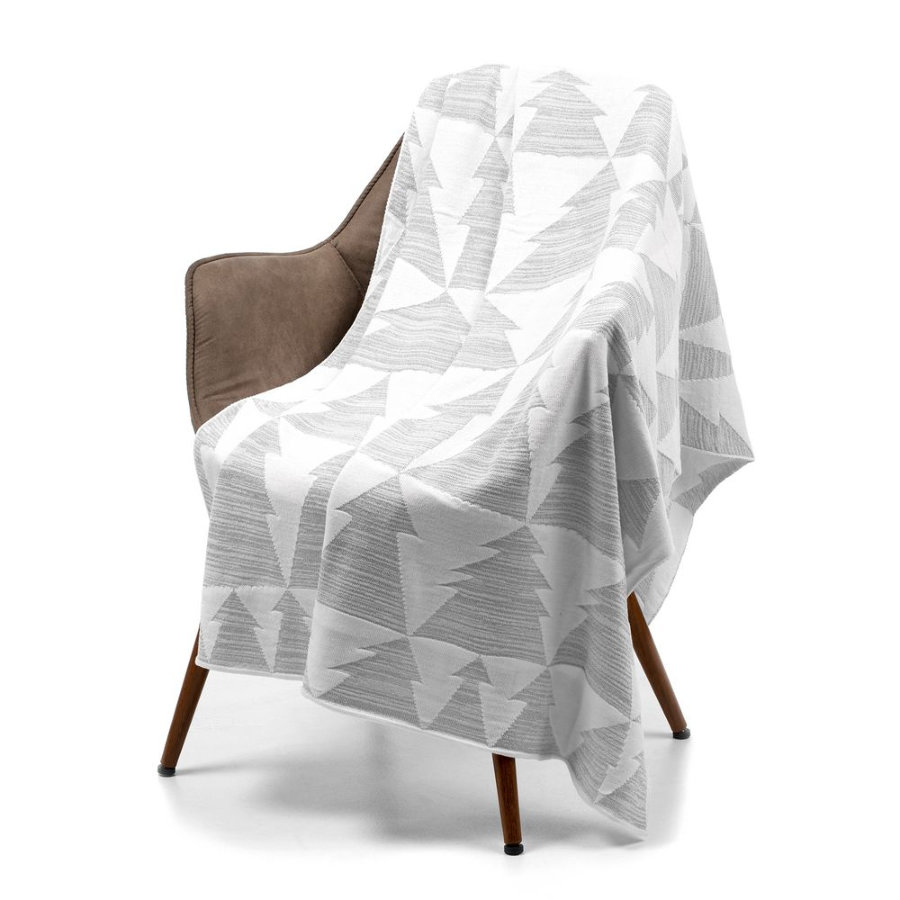 Плед «Танцующий лес», белый