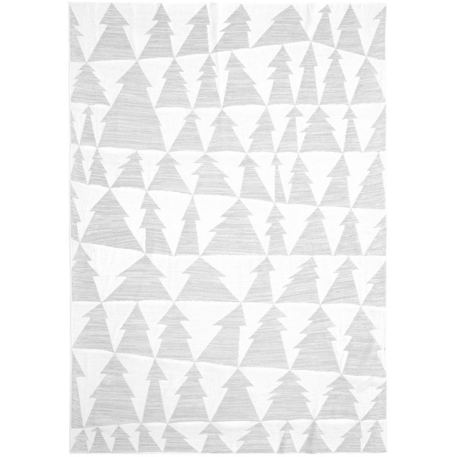 Плед «Танцующий лес», белый