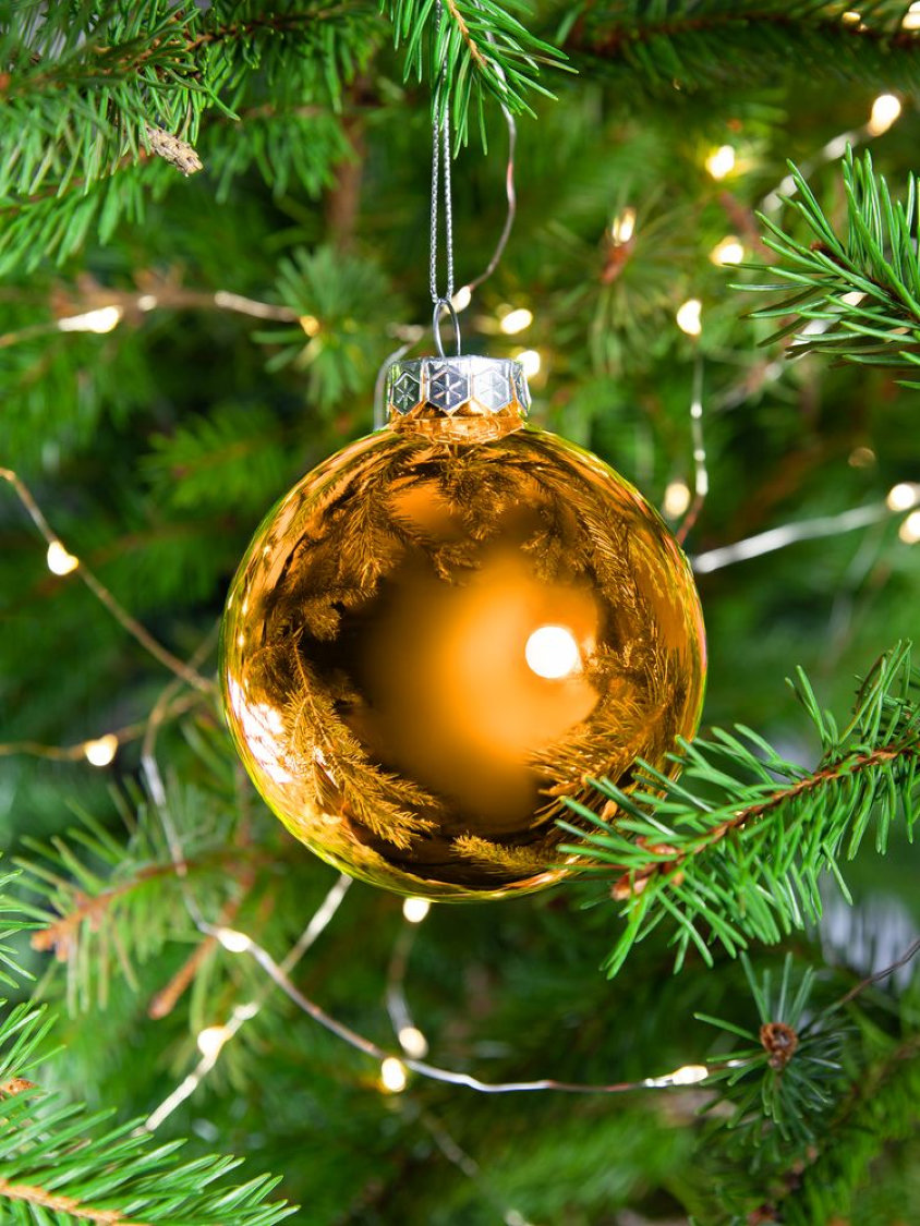 Елочный шар Finery Gloss, 8 см, глянцевый, оранжевый