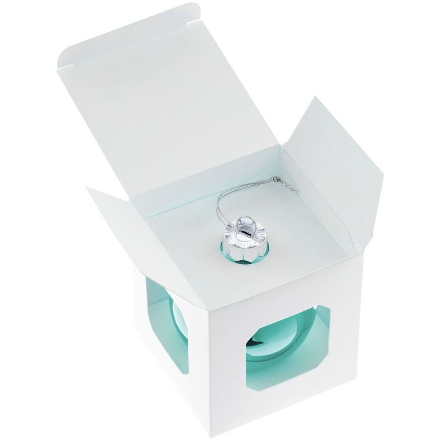 Елочный шар Finery Gloss, 8 см, глянцевый, бирюзовый