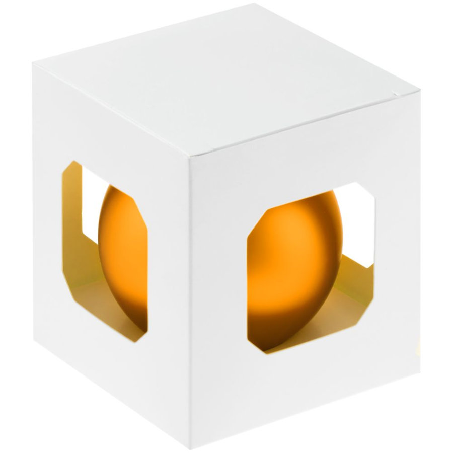 Елочный шар Finery Matt, 8 см, матовый, оранжевый