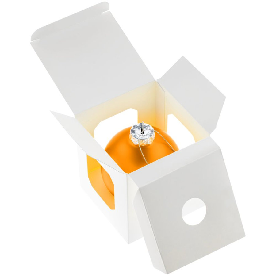 Елочный шар Finery Matt, 8 см, матовый, оранжевый