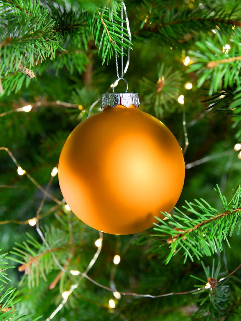 Елочный шар Finery Matt, 8 см, матовый, оранжевый