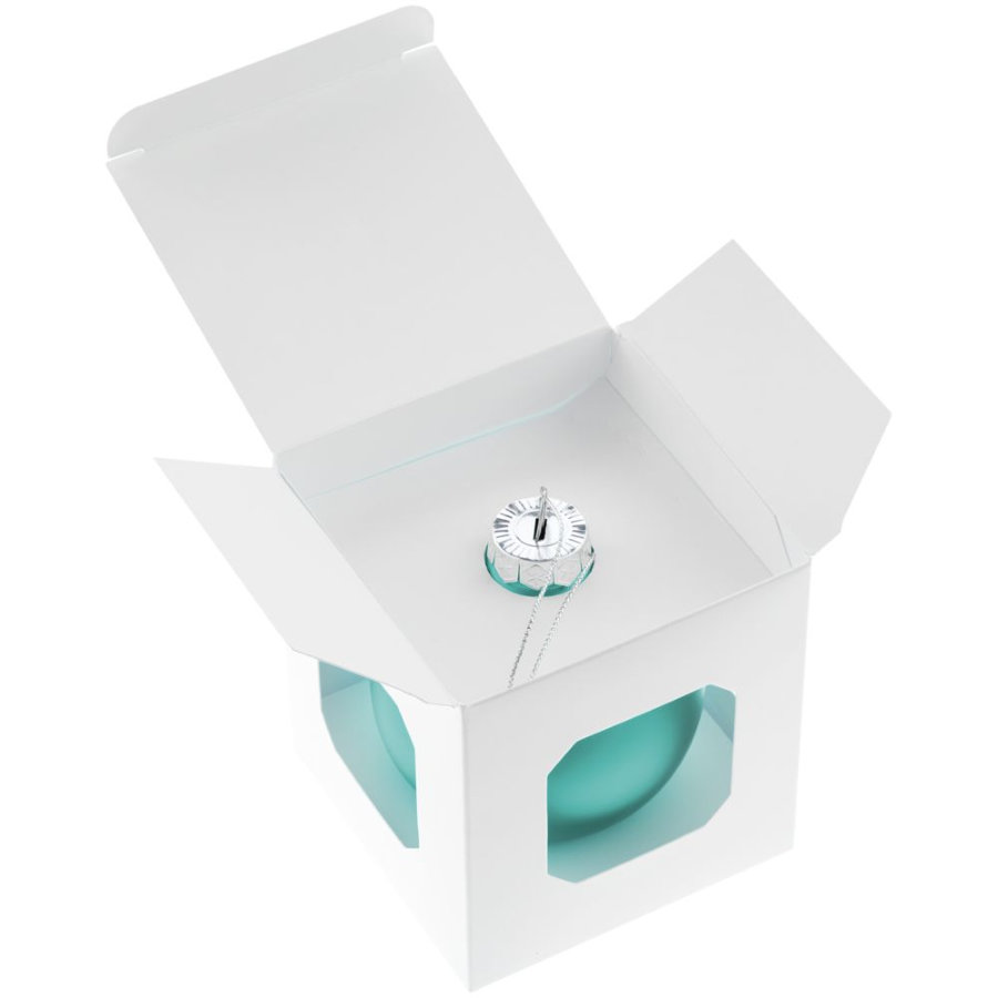 Елочный шар Finery Matt, 8 см, матовый, бирюзовый