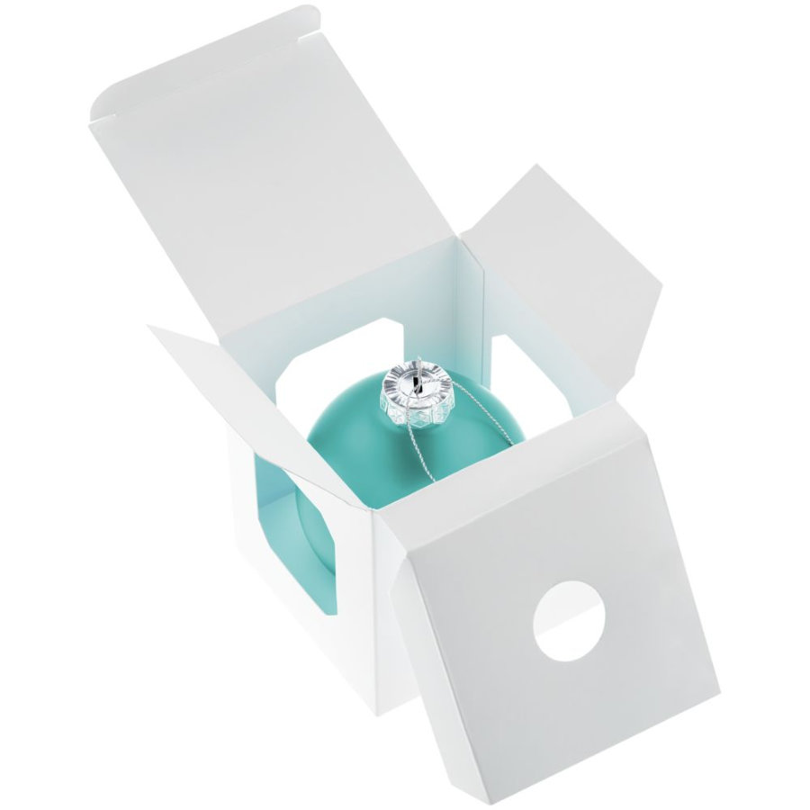 Елочный шар Finery Matt, 8 см, матовый, бирюзовый