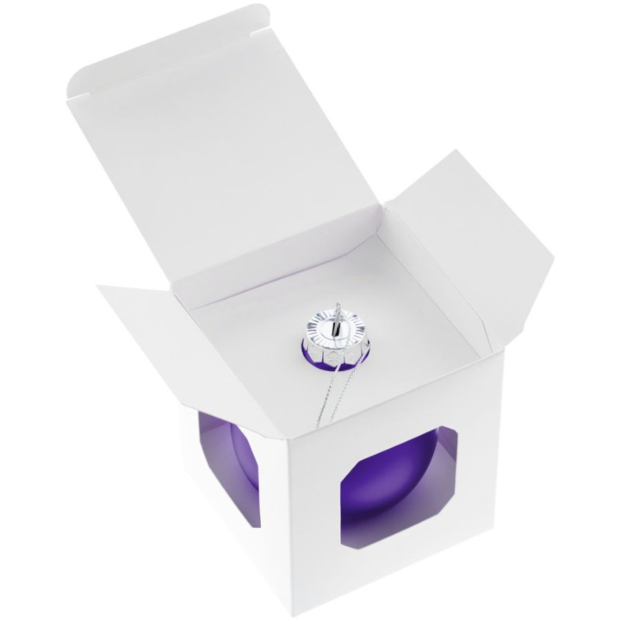 Елочный шар Finery Matt, 8 см, матовый, фиолетовый