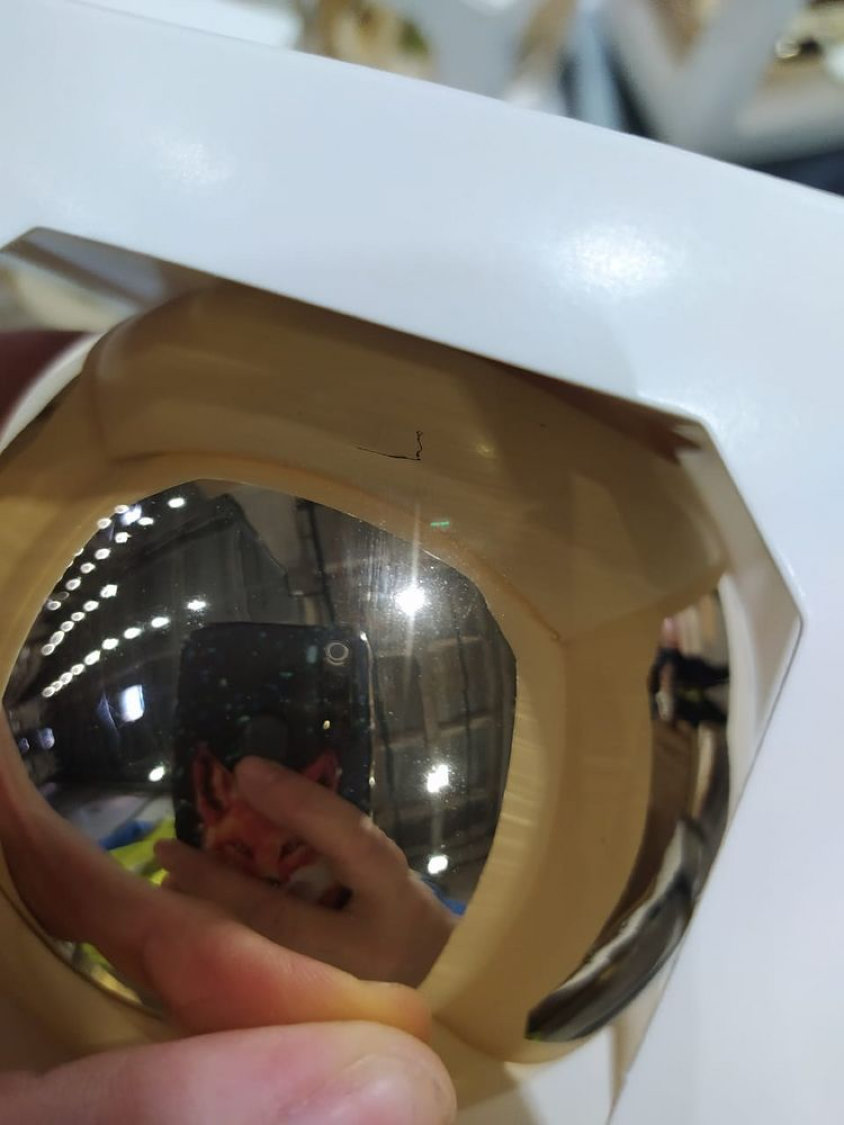 Оформительский шар Finery, 8 см, глянцевый, золотистый