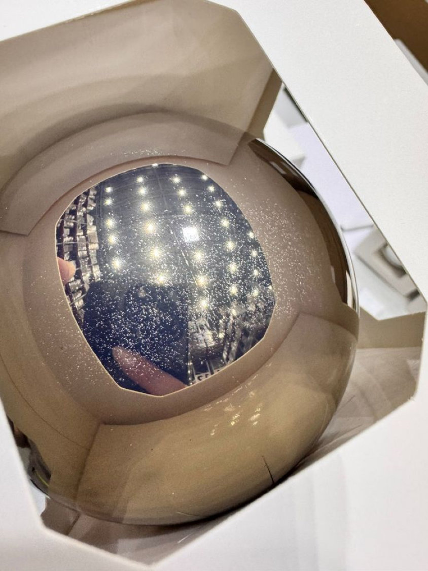 Оформительский шар Finery, 8 см, глянцевый, серебристый