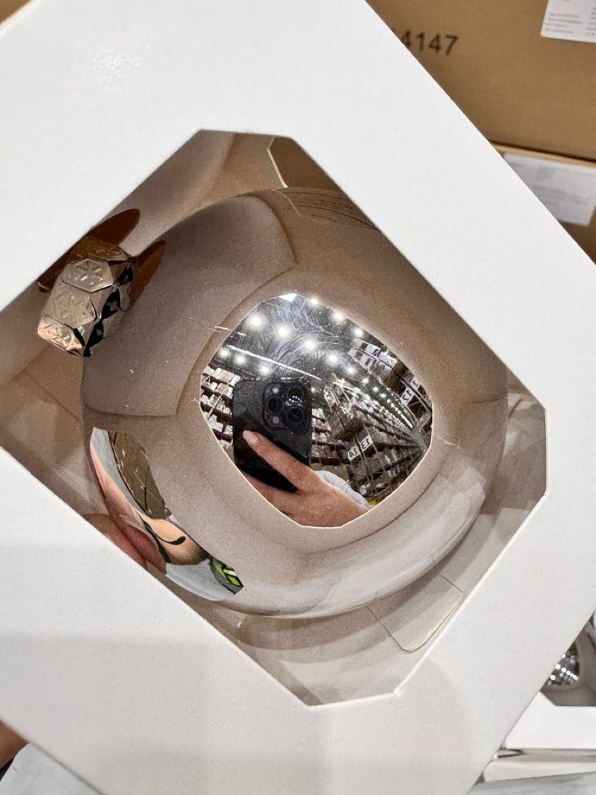 Оформительский шар Finery, 8 см, глянцевый, серебристый