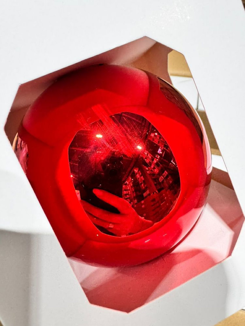 Оформительский шар Finery, 8 см, глянцевый, красный