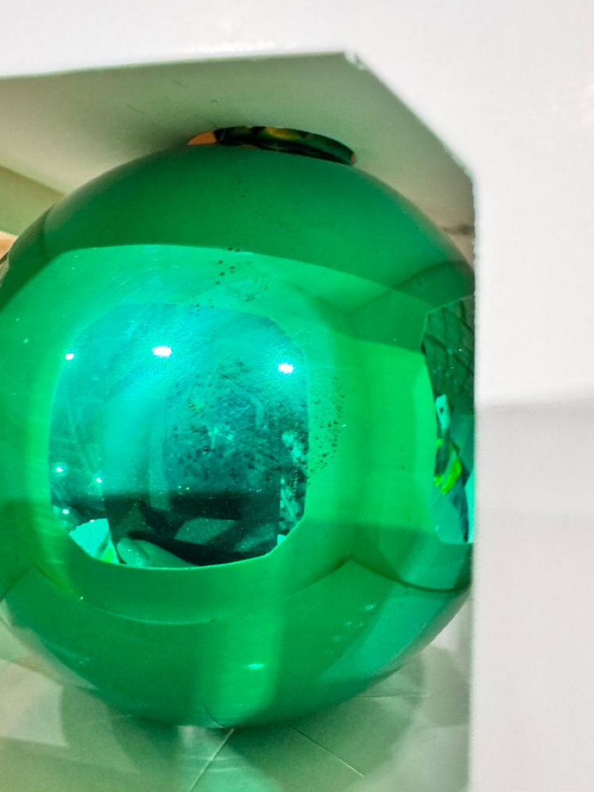 Оформительский шар Finery, 8 см, глянцевый, зеленый