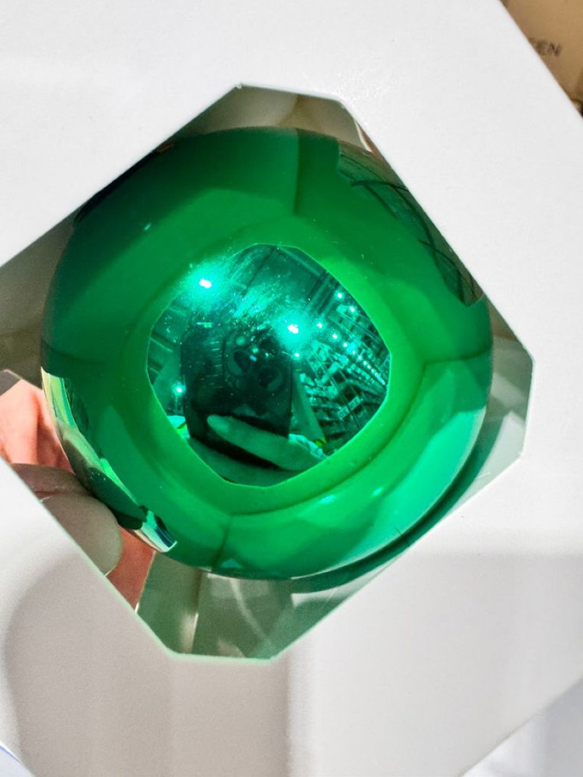 Оформительский шар Finery, 8 см, глянцевый, зеленый