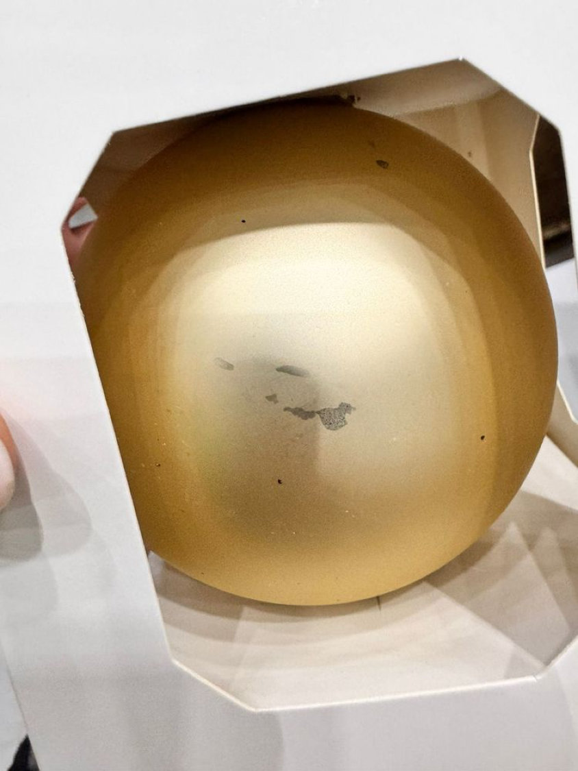 Оформительский шар Finery, 8 см, матовый, золотистый