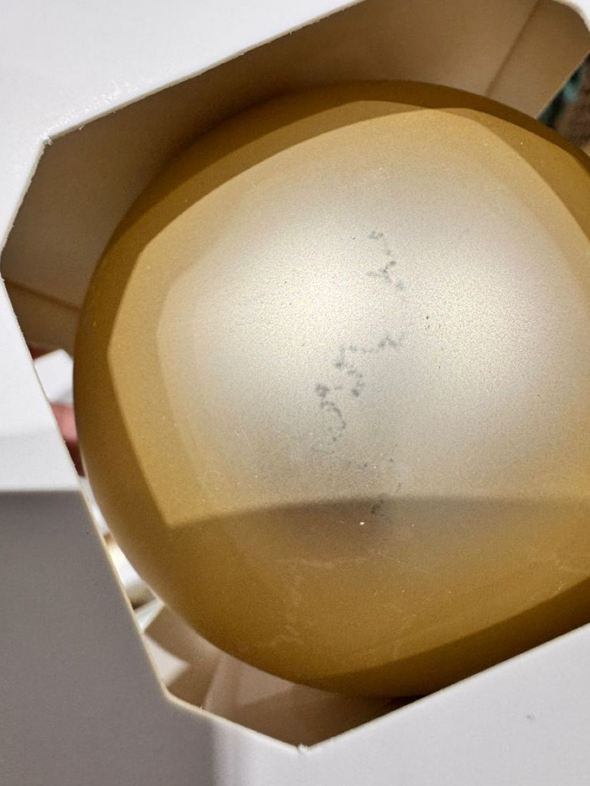 Оформительский шар Finery, 8 см, матовый, золотистый