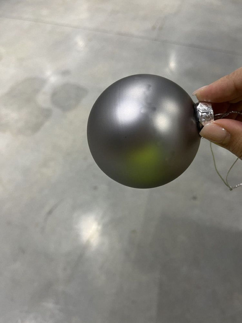 Оформительский шар Finery, 8 см, матовый, серебристый