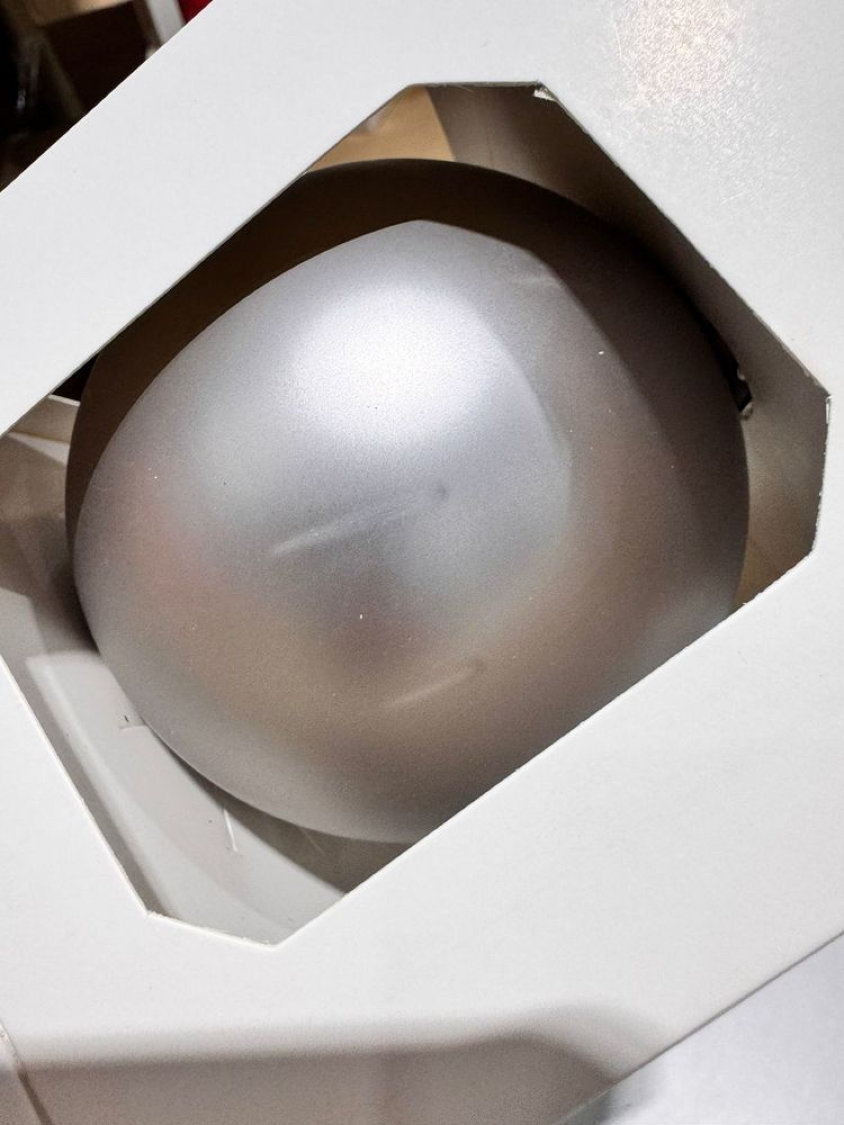 Оформительский шар Finery, 8 см, матовый, серебристый