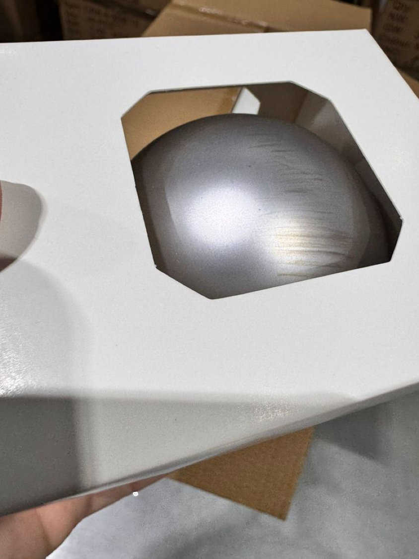 Оформительский шар Finery, 8 см, матовый, серебристый